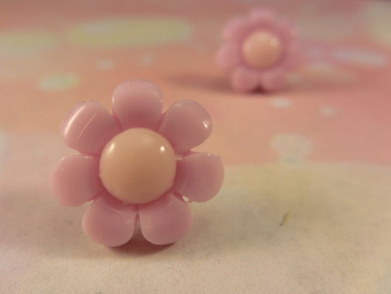 Preview: Pastell Blume Ohrstecker Blüte Flower lila rosa